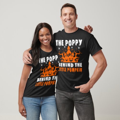 Poppy Behind Little Pumpkin Halloween Gift T_Shirt