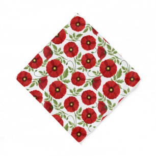 Poppy blooming joyful Summer Flowers Bandana