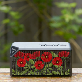 Poppy blooming joyful Summer Flowers Bluetooth Speaker