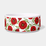 Poppy blooming joyful Summer Flowers Bowl<br><div class="desc">Poppy Flowers blooming joyful spring and summer vector seamless repeat textile / fabric pattern illustration. Original graphic art copyright BluedarkArt TheChameleonArt.</div>
