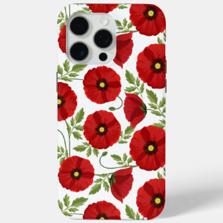 Poppy blooming joyful Summer Flowers iPhone 15 Pro Max Case