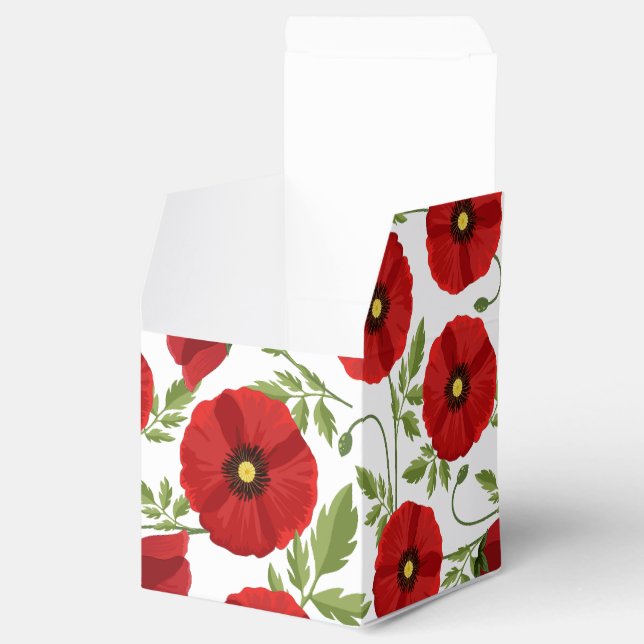 Poppy blooming joyful Summer Flowers Favor Boxes (Opened)
