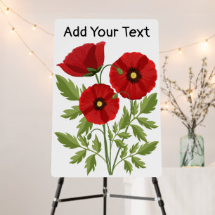 Poppy blooming joyful Summer Flowers Foam Board