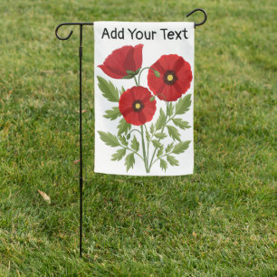 Poppy blooming joyful Summer Flowers Garden Flag
