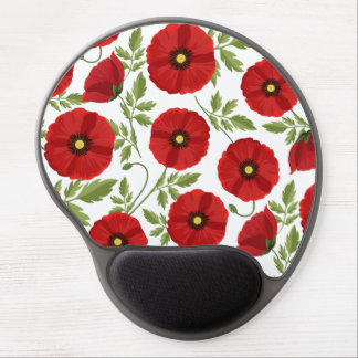 Poppy blooming joyful Summer Flowers Gel Mouse Pad