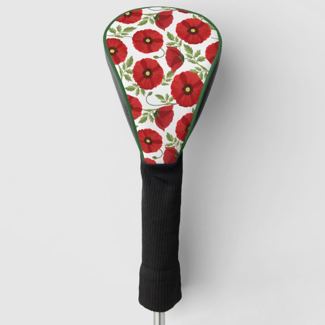 Poppy blooming joyful Summer Flowers Golf Head Cover (Front)