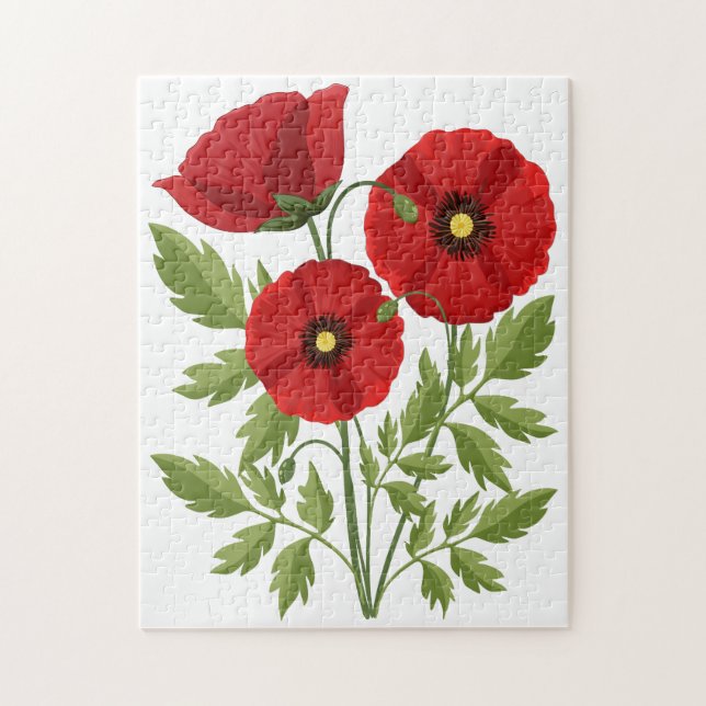 Poppy blooming joyful Summer Flowers Jigsaw Puzzle (Vertical)