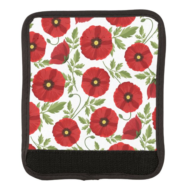 Poppy blooming joyful Summer Flowers Luggage Handle Wrap (Front)