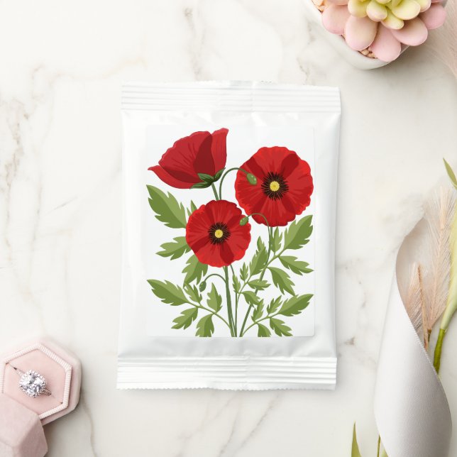 Poppy blooming joyful Summer Flowers Margarita Drink Mix (Wedding)