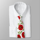 Poppy blooming joyful Summer Flowers Neck Tie