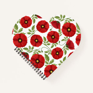 Poppy blooming joyful Summer Flowers Notebook