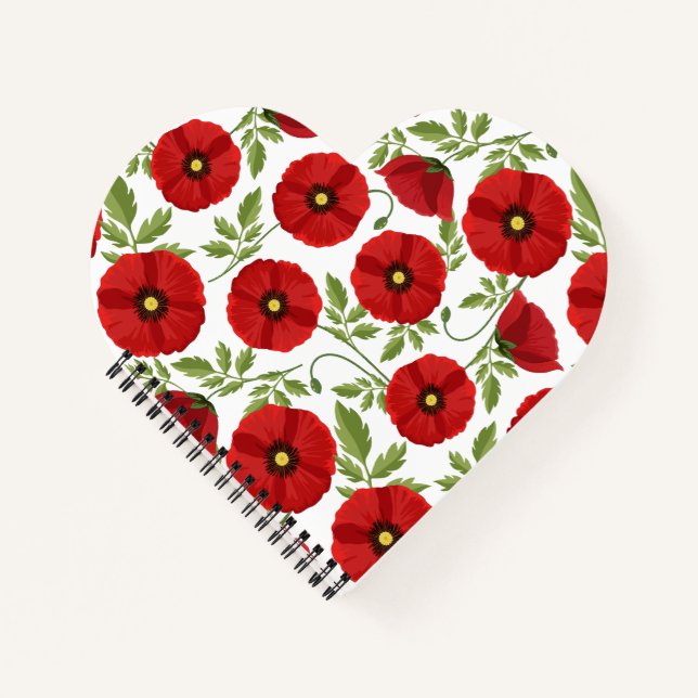 Poppy blooming joyful Summer Flowers Notebook (Front)