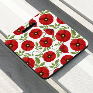 Poppy blooming joyful Summer Flowers Seat Cushion