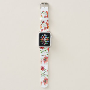 Poppy Blossom: Simple Seamless Background. Apple Watch Band