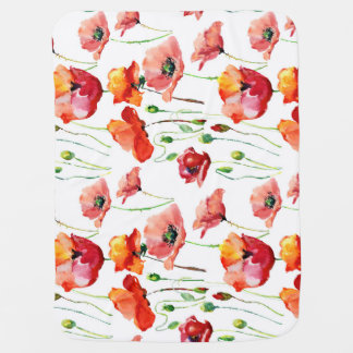 Poppy Blossom: Simple Seamless Background. Baby Blanket