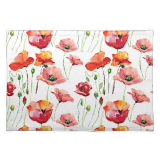 Poppy Blossom: Simple Seamless Background. Cloth Placemat