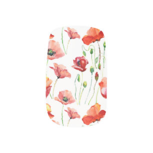 Poppy Blossom: Simple Seamless Background. Minx Nail Art