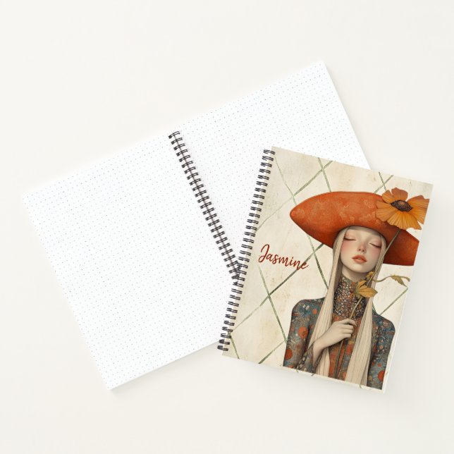 Poppy | Boho Art Personalized Bullet Journal (Inside)