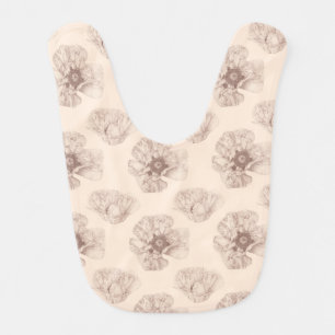 Poppy Botanical  Baby Bib