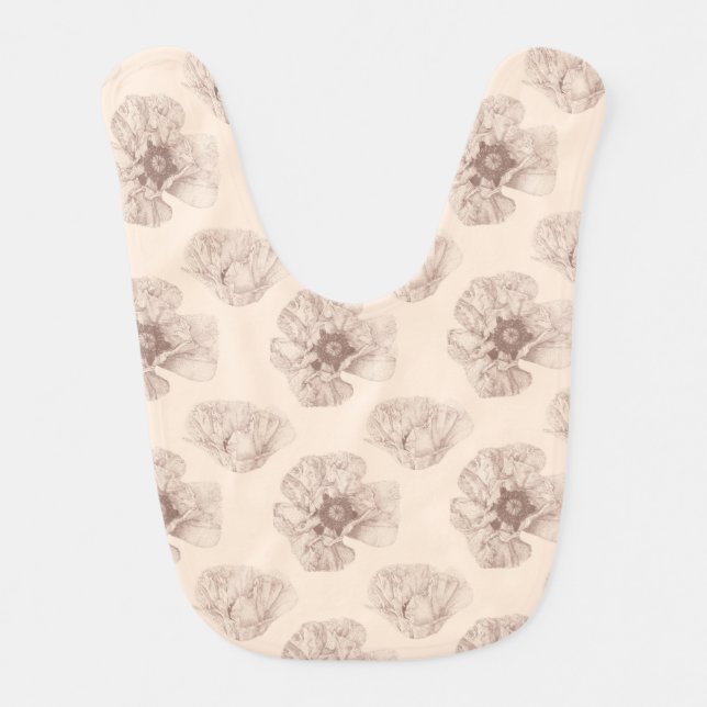 Poppy Botanical  Baby Bib (Front)