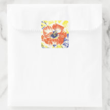 Poppy Burst Bloom original art
