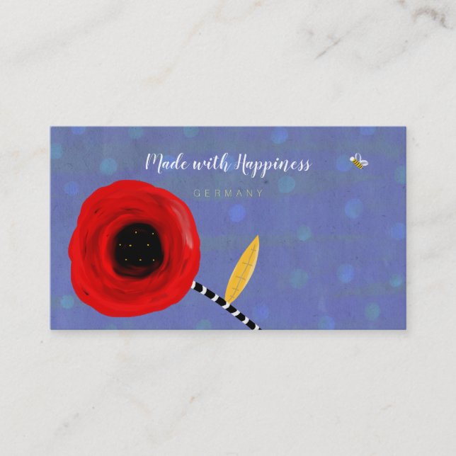Poppy Business Cards Unique (Front)