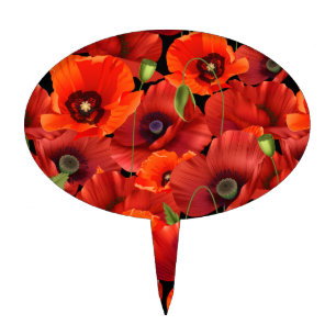 Poppy Cake Topper