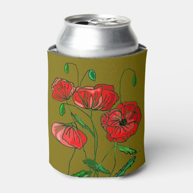 Poppy Can Cooler Custom Colors (Can Front)