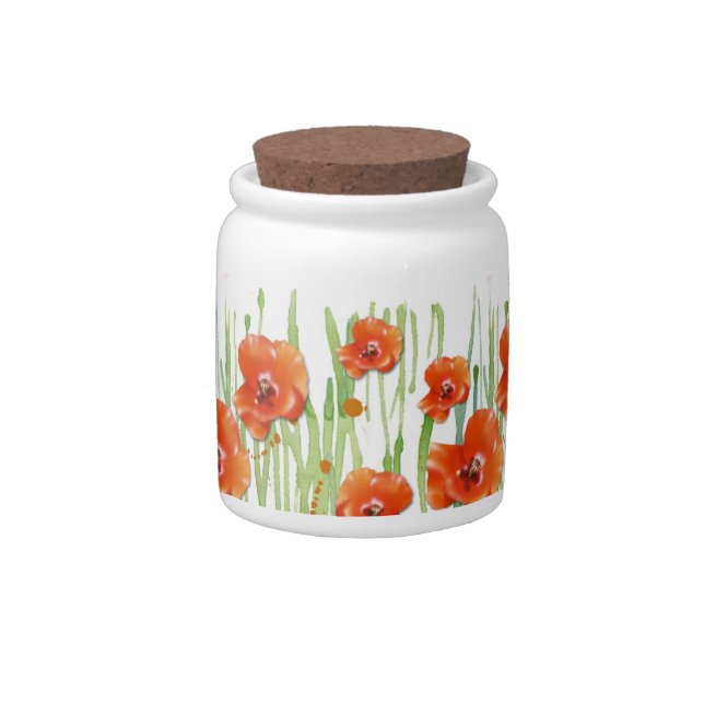 Poppy Candy Jar (Right)