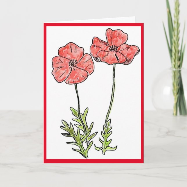 Poppy card blank (Front)