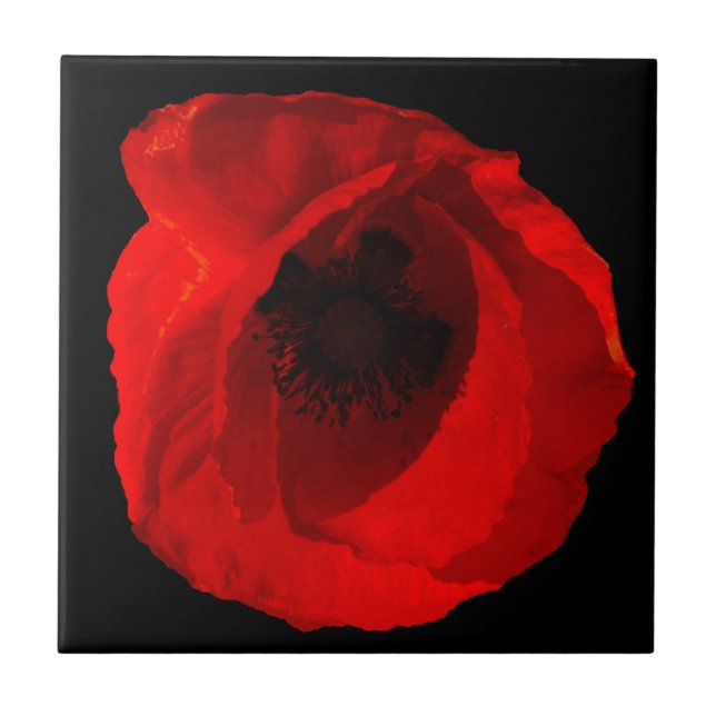 Poppy Ceramic Tile (Front)