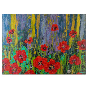 Poppy Charcuterie Glass cutting board