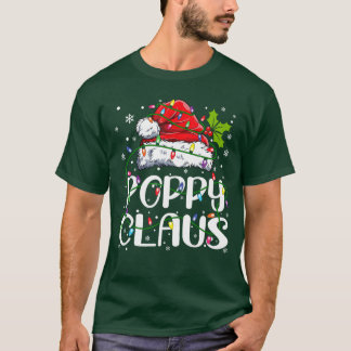 Poppy Claus Christmas Lights Pajama Family Matchin T-Shirt