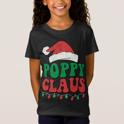 Poppy Claus Santa Christmas Lights Family Matching T_Shirt