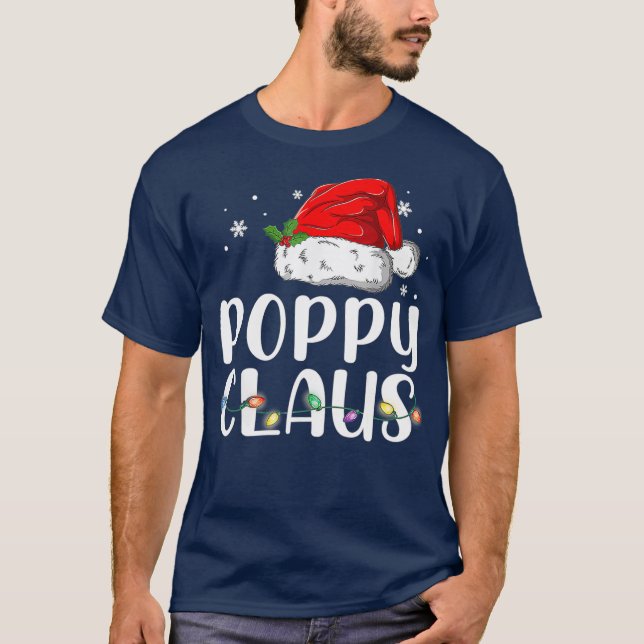 Poppy Claus Santa Christmas Matching Family T-Shirt (Front)