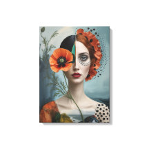 Poppy collage portrait