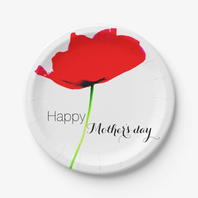 POPPY Collection 02 Mother's day Paper Plates (Front)