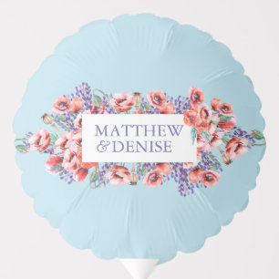 Poppy Collection with Spun Sugar Blue Background I Balloon