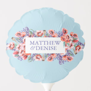 Poppy Collection with Spun Sugar Blue Background I Balloon
