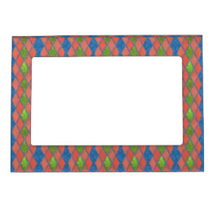 Poppy Colours Faux-patchwork Magnetic Photo Frame