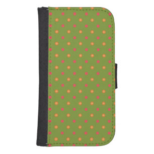 Poppy Colours Polka Dots, Wallet Smartphone Case