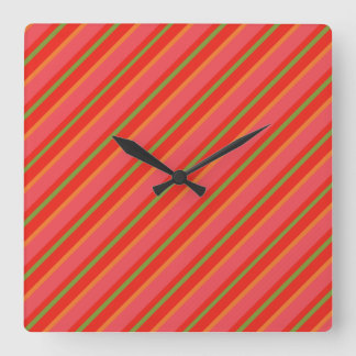 Poppy Colours Snazzy Stripes Wall Clock
