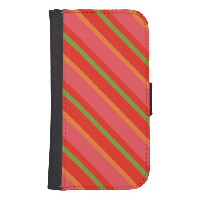 Poppy Colours Stripes Wallet and Phone Case (Front)