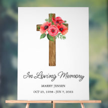 Poppy cross Memorial Funeral