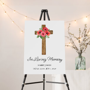 Poppy Cross Memorial Funeral Foam Board