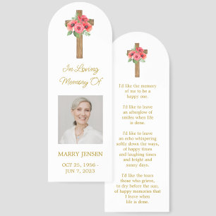 Poppy Cross Photo Memorial Bookmark