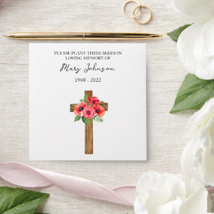 Poppy Cross Seed Packet Funeral Envelope
