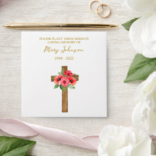 Poppy Cross Seed Packet Funeral Envelope