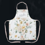 POPPY Cute Pastel Wildflower Grandma Name Apron<br><div class="desc">This apron features pastel watercolor wildflowers and an edgy handwritten script font with the word 'grandma'. Add your grandma's name for a personal touch. This apron is the perfect gift for Mother's day,  grandma's birthday or as a way to announce a new pregnancy in the family.</div>