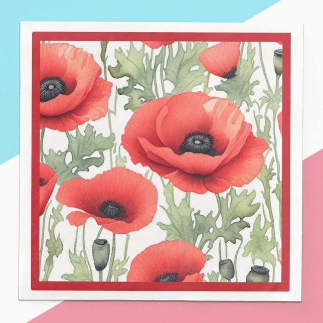 Poppy Day Paper  Paper Dinner Napkins (Creator Uploaded)